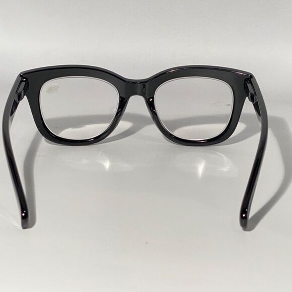 0555 Mona Reading Glasses Black Oversize 2.50 Readers Eyeglasses NWT - Picture 4 of 8